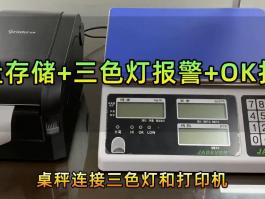 電子計數(shù)秤配備三色報警燈+打印機及U盤